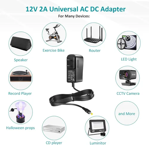 Vista 4 de 12V 3A Fuente de alimentación AC/DC Cargador DC 12V Cable