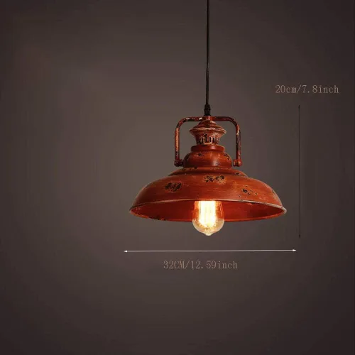 Vista 5 de Industrial Vintage Iron Chandelier Light Fixture E27/E26 - Elegant Retro Hanging Lamp for Kitchen, Dining Room, and Living Spaces