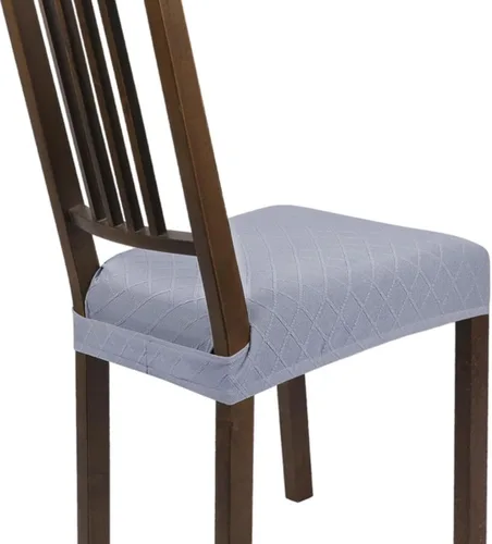 Vista 40 de SearchI Fundas de asiento para sillas de comedor elásticas, juego de 4, suaves, extraíbles, lavables, fundas protectoras de asiento para sillas
