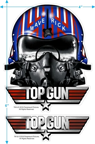 Vista 2 de Popfunk Top Gun Maverick Helmet and Logo Collectible Stickers