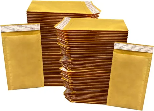 Vista 4 de StarBoxes 100 sobres de papel kraft con burbujas de 5 x 10 pulgadas – #00 bolsas acolchadas autosellantes