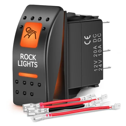 Vista 20 de Nilight - Interruptor basculante de luces de respaldo para UTV, encendido/apagado, interruptor de barra de luz LED de 5 pines SPST