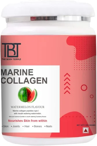 Verem Colágeno marino tipo I y III con ácido hialurónico, biotina y vitamina C - 250 gm en polvo - sin olor - fácil de mezclar - para piel, cabello