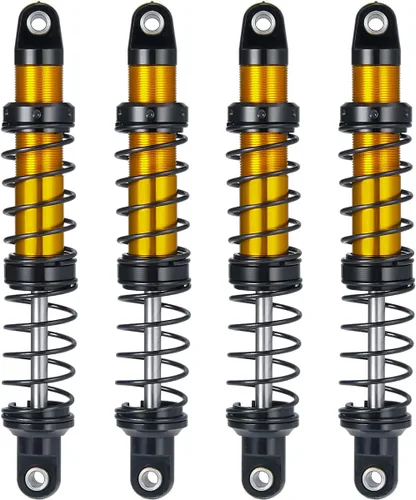 Vista 8 de Que-T 4 piezas de aleación de aluminio RC Amortiguador para Axial Scx10 90046 D90 Trx4 Wraith 1/10 Crawler Car (2.756 in)