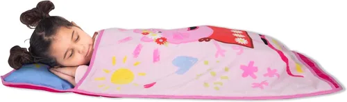 Vista 5 de NoJo Peppa Pig I'm so Happy Toddler Nap Mat - Includes Attached Pillow and Fleece Blanket