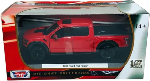 Vista 5 de Motormax 79344RD 1: 27 W/B - Ford F-150 Raptor 2017, rojo