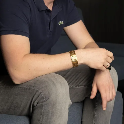 Vista 2 de POLLDAN® 3X Pulseras magnéticas de potencia para hombres Pulsera de titanio de 6200 Gauss para hombres con cierre plegable, longitud ajustable