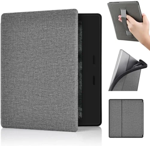 Vista 10 de Funda para Kindle Oasis de 7 pulgadas, 10ª generación, versión 2019 [modelo No: S8IN40] con correa de mano y apagado y encendido automático, fundas
