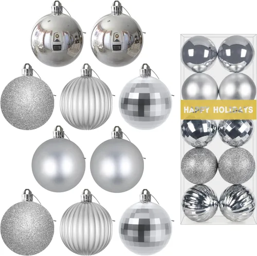 Vista 139 de Bolas pequeñas de Navidad doradas de 1.6 pulgadas, adornos de decoración para árbol de Navidad, bolas colgantes inastillables para decoraciones