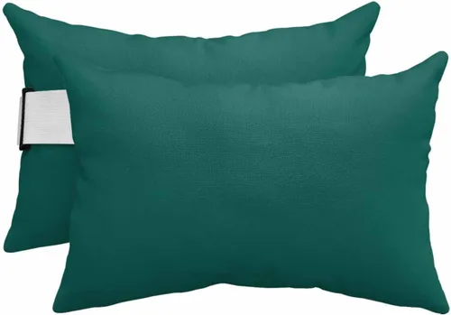 Vista 9 de Almohada para silla de playa para exteriores, color azul, para tumbona, almohada reclinable impermeable con banda elástica e insertos de almohada