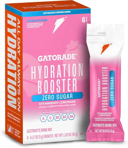 Vista 7 de Gatorade Hydration Booster Paquetes de Polvo de Mezcla de Bebida Electrolítica, Citrus Berry, Mezcla Avanzada de Electrolitos, Sin Colores Añadidos