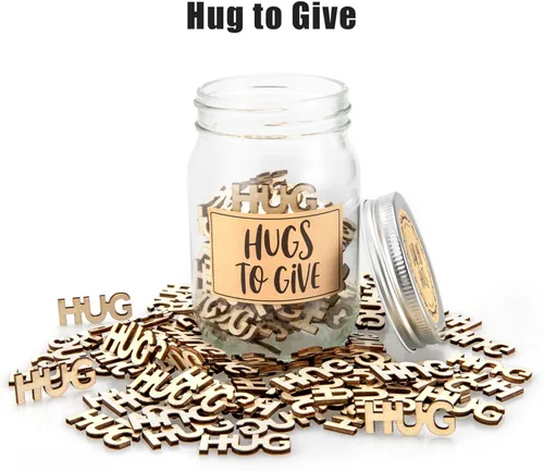 Vista 2 de Coolife Jar of Hugs - Regalos de regalo para mujeres y hombres - Regalos del día de San Valentín para ella, él, novia, novio - Pensando en ti