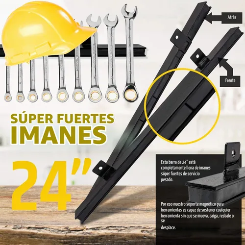 Vista 3 de HMmagnets Portaherramientas magnético resistente de 24 pulgadas (versión mejorada) – Fuerza de tracción magnética extremadamente potente