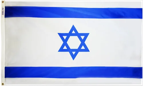 Annin Flagmakers Bandera de Israel fabricada en Estados Unidos según las especificaciones oficiales de diseño de las Naciones Unidas, 3 x 5 pies