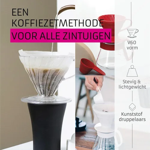 Vista 2 de Hario Gotero de café de plástico V60, tamaño 02, blanco