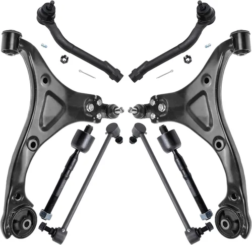 Vista 229 de Detroit Axle - Kit de ocho piezas - brazos de control de suspensión inferior delantero y trasero con juntas de bolas, extremos de barras