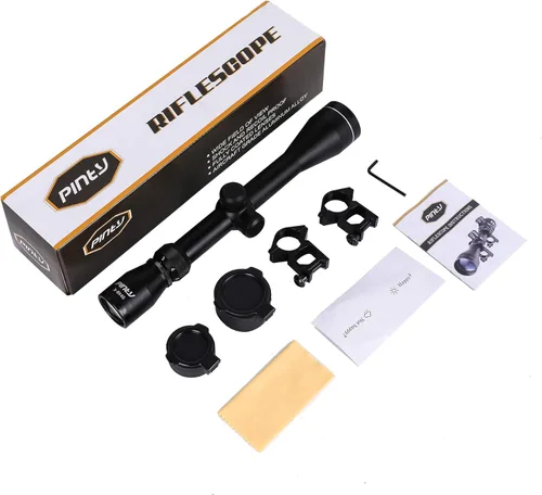 Vista 7 de PINTY 3-9x40 Rifle Scope with Red/Green Illuminated Reticle & Rangefinder, Multicoated Lens with Mounts for Picatinny Rail