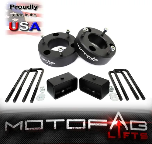 Vista 2 de Kit de nivelación para Chevy 2007–2017 Sierra GMC, nivelación de 3 in frontal y 2 in trasera de MotoFab CH-3F-2R.