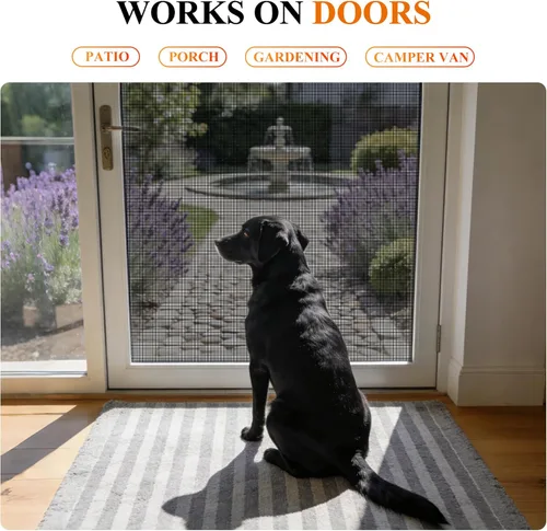 Vista 6 de Repuesto de mosquitero negro a prueba de mascotas.