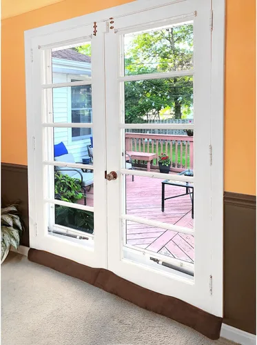 Vista 11 de Home District Tope francés para puerta – Bloqueador de corrientes de aire debajo de la puerta, bloqueador de ruido de apartamento, Dodger