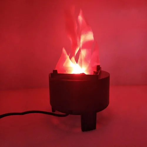 Vista 5 de Luz de llama LED electrónica, lámpara de llama falsa 3D de 110 V, lámpara de fuego falsa artificial, luz de efecto de escenario para Halloween