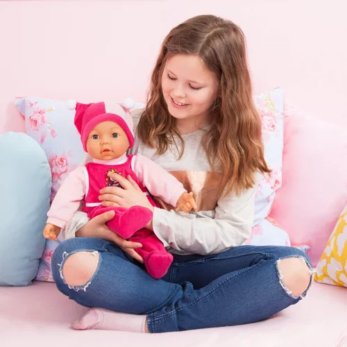 Vista 5 de Bayer: Muñeca de bebé multifunción - 18" 46cm - Sonidos y movimientos realistas - Cuerpo suave y ojos que se cierran