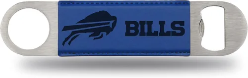 Vista 18 de Rico Industries NFL - Hoja de barra grabada con láser de piel sintética, gran accesorio para bebidas para el día del juego