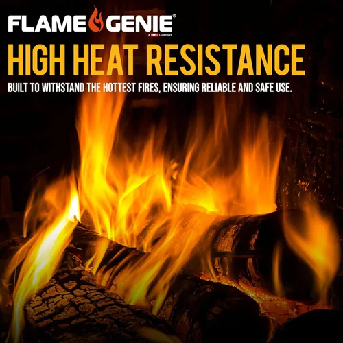 Vista 4 de Flame Genie Rejilla de chimenea de hierro fundido resistente, espacio libre de 1 ½ pulgadas, 15 pulgadas