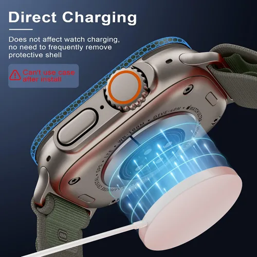 Vista 5 de WSKEN Protector de pantalla ligero para Apple Watch Ultra 3/Ultra 2/Ultra
