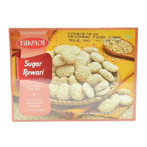 Vista 11 de Bikaji Surtido Chikki Bar 400g (14.11 oz), mezcla frágil de maní y sésamo, dulce indio, auténtico Mithai tradicional, barra de caramelo indio