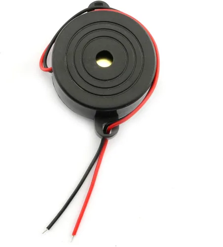 Vista 2 de Paquete de 2 zumbadores piezoeléctricos activos DC 3-24V 85 dB Sonido intermitente Sonido intermitente Accesorios de coche Negro