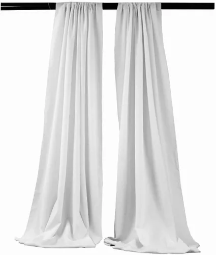 Vista 14 de New Creations Fabric & Foam Inc, Panel de cortina de popelina de poliéster, 1 par (aguamarina, 2 paneles, 5 pies de ancho x 6 pies de alto)