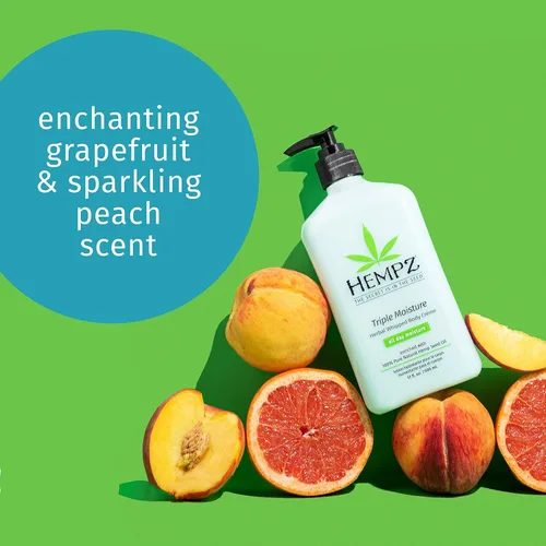 Vista 3 de Hempz Triple Moisture Loción Hidratante Crema Corporal Batida a Base de Hierbas, 17 Fl Oz (Paquete de 2)