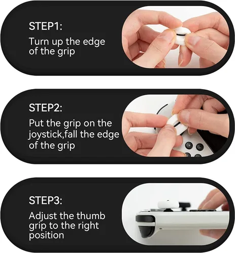 Vista 4 de GeekShare Bonitas tapas de silicona con agarre para el pulgar, funda de joystick compatible con Nintendo SwitchOLEDSwitch Lite, 4