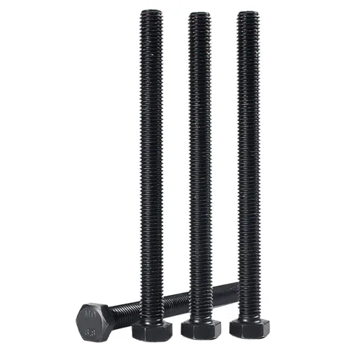 Vista 24 de Tornillos hexagonales M6, pernos de cabeza hexagonal M6-1.0 x 16mm, acero al carbono Grado 8.8, acabado de óxido negro, rosca completa, pernos