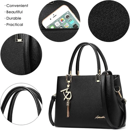 Vista 5 de Bolsos y carteras para mujer, bolsos de hombro para señoras, bolso bandolera con asa superior de diseño de ToLFE