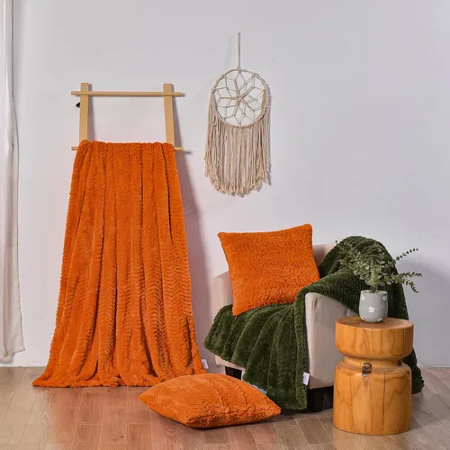 Vista 6 de YUSOKI - Fundas de almohada de pelo sintético de lujo - 18 x 18 pulgadas, juego de 2 - Fundas de almohada decorativas suaves y esponjosas sin