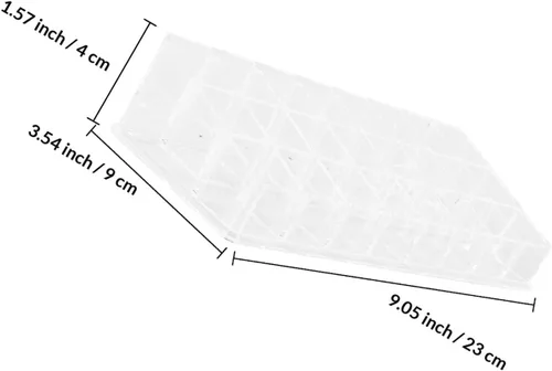 Vista 2 de Acrylic Lipstick Holder 24-Grid Makeup Organizer Storage Case for Lip Gloss and Nail Polish Desktop Cosmetic Display Box