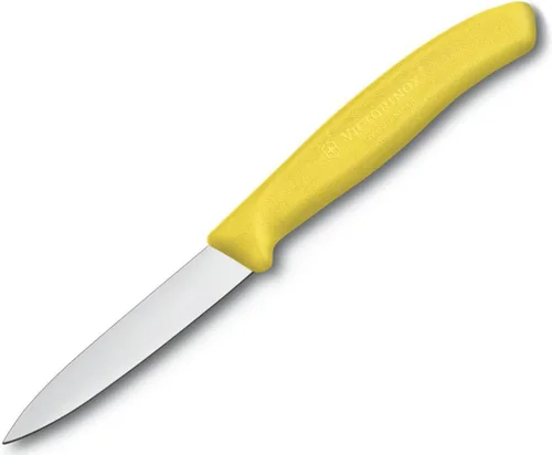 Vista 15 de Victorinox Cuchillo de pelar clásico suizo de 3.25 pulgadas con borde dentado, punta de lanza, negro