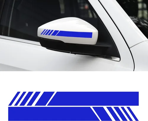 Vista 10 de SINGARO Adhesivos para espejo retrovisor de automóvil, decoración de carrocería de automóvil, 4 unidades (plateado)