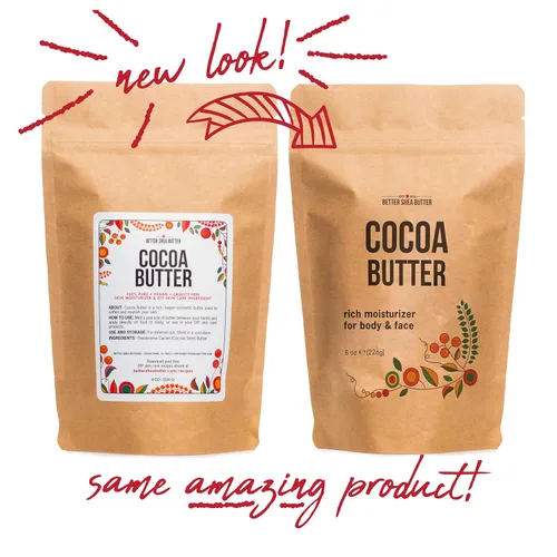 Vista 8 de Better Shea Butter Manteca de cacao – Bloque de 8 onzas, hidrata profundamente la piel, disminuye cicatrices, estrías, calma la piel seca