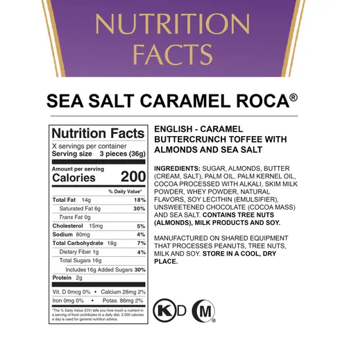Vista 2 de Brown & Haley Sea Salt CARAMEL ROCA - Recipiente de caramelo crujiente envuelto individualmente, 10 onzas (paquete de 1)