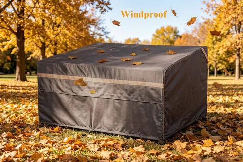Vista 7 de Fundas impermeables para muebles de patio, resistentes a la decoloración, fundas para sofá biplaza de patio de 2 plazas, 60 pulgadas de ancho x 34