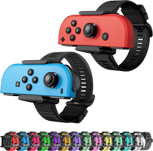 Upgraded Wrist Bands for Just Dance 2024 2023 2022 2021 Switch and for Zumba Burn It Up, Soft Silicone Dance Straps for Switch & Switch OLED Joy Con
