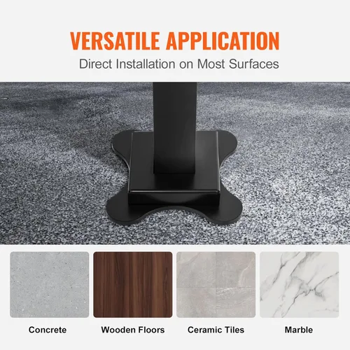 Vista 5 de VEVOR Kit de barandilla para escaleras al aire libre, pasamanos de 5 pies de 0 a 5 escalones, barandilla de aluminio negro de ángulo ajustable