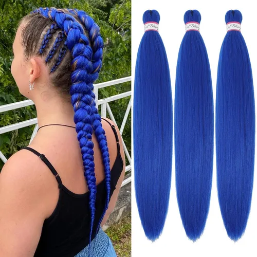 Col Bling Cabello trenzado preestirado para mujer