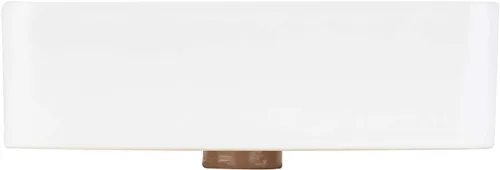 Vista 5 de Signature Hardware 447955 Hibiscus - Lavabo de baño rectangular de 16 pulgadas, color blanco