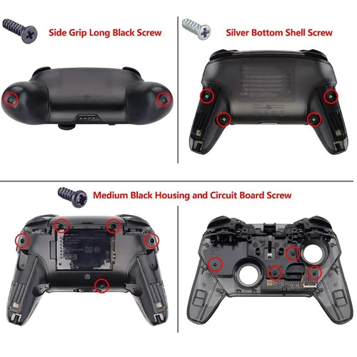 Vista 4 de eXtremeRate Cubierta de asas de placa frontal azul, diseño octogonal de palillos cerrados, carcasa de agarre de repuesto para controlador Nintendo