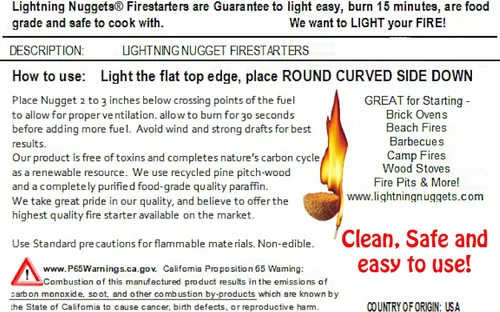 Vista 11 de Lightning Nuggets AN100-2 200 unidades de arrancadores de fuego, color marrón (paquete de 200)