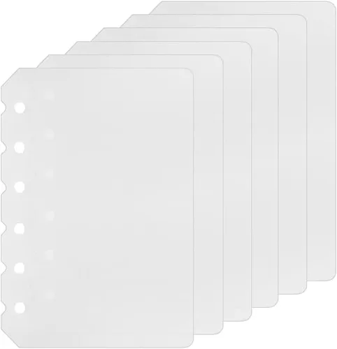 Vista 35 de Paquete de 6 carpetas A6 con 6 agujeros con cremallera, carpetas de plástico con cremallera, impermeables, 6 agujeros, con cremallera, bolsas